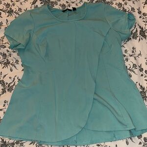 Tiffany Blue Tulip Blouse from H by Halston